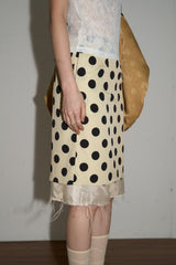 Layered Dot Midi Skirt (Yellow/2size)