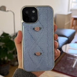 RIBBON ROSE KNIT EPOXY CASE _ BLUE