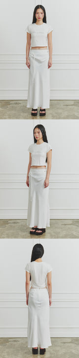 JADE LONG SKIRT white