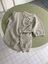 trico collar short sleeve(oatmeal)