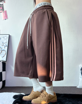 SIDE PINTUCK TRACK BALLOON BERMUDA PANTS ❤🤎🖤🩶🩷6COLOR
