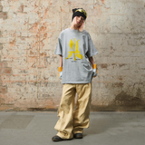 RELABEL 24SS ‘Platform Departure’ T-shirt In Silver Grey With Printed Letters