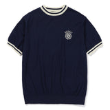 ballast athletic ringer knit sweat navy