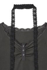 レースscTシャツ (dark grey)