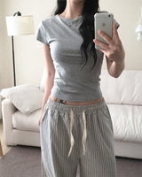 cap short-sleeve modal short-sleeved T-shirt (4 colors)
