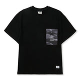 タイガーカモフラージュポケットセミオーバーサイズTシャツ ブラック