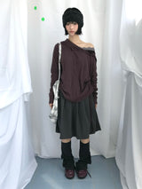 Lenny Shirring High-Neck Knitwear