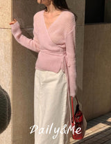 Ribbon wrap knitwear(3color)