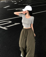 [MADE] Dump, folding nylon wide pants