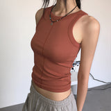 [5 colors] Bev Stitch Round Mango Sleeveless
