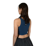 BLACK TAPE VOLUME BRA TOP - AQUA BLUE