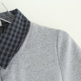 Check collar layered polo shirt 231330477