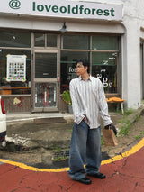 No.1358 stripe F shirt (3color)