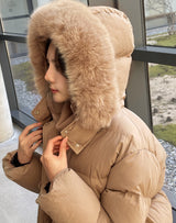Cerny String Fur Hooded Short Padded Jumper