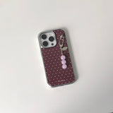 ドットシルバーバンパーケース [ブラウン]