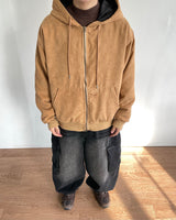 Work Corduroy Hood Zip-Up