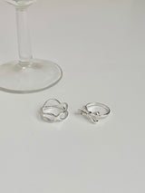 [2 set] Ribbon Twisted Bold Layered Ring Set 