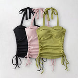 Lovely Halter Shirring Top 232292349