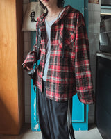 Allen crack check hood shirt