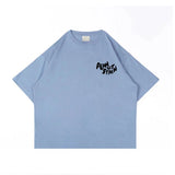 スカイダイビングダスティ―ブルーボクシーオーバーサイズTシャツ