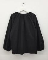 モックネックストラップブラウス (2 Colors)