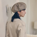 VA Stud Octagon Wool Beret / Beige