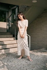 ジャージロングスカート (ベージュ)