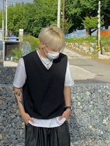 Corn String Cropped Nylon Vest 3C
