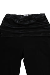 [ID] Layered Leather Bootcut Pants (Black)