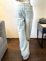 1279. Dia patch damage denim wide pt