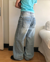 Rozea Double Pocket Wide Denim Pants