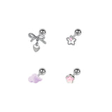 [SET] パステルスタークラウドリボンピアス