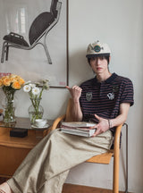 リクル96ストライプカラー半袖Tシャツ