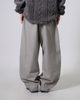 カーブドストライプパンツ (Unisex)