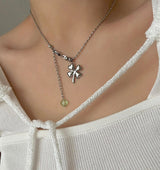 cjn Lucky Clover Kitch Two Way Bold Necklace