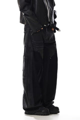 Workwear Studded Patchwork Jeans