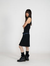 PLEATS MIDI ONE-PIECE (BLACK)