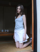 GIANT RIBBON SKIRT PANTS(WHITE)