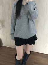 ハイネックボタンニット (3 colors)