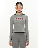 Patch Slim Hoodie _ Light Grey