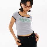 BN Heart Back cut-out crop T-shirt  [2Color]