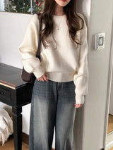 Round Or V-neck Daily Basic Knit (10color / 2type)