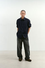 One Pocket Paper Work Shirt (Navy)