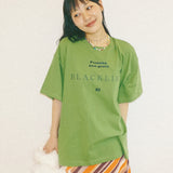 ブラックリストレタリングショートTシャツ (Green)