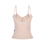 SEETHROUGH BUTTON SLEEVELESS_Beige