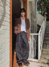 Abe Raw Stitch Cargo Denim Pants