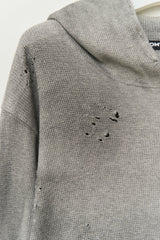 Tank Fading Waffled Zip Hoodie