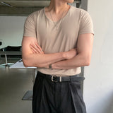 LMN Uネックマッスルフィット半袖Tシャツ (8 colors)