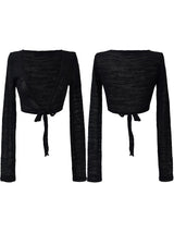 slub crop strap knit cardigan (4color)