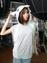 DEVIL HOODIE VEST (GREY)
